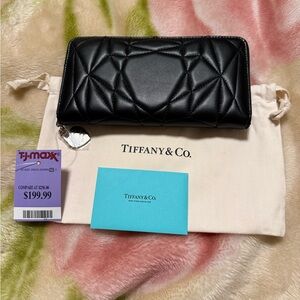 Tiffany & Co. Black Quilted Leather Wallet NWT from  TJ MAXX
